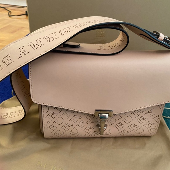 Burberry Perforated crossbody bag Beige - Picture 11 of 12